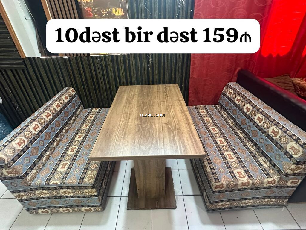 Kafe restoran uçun divan 10dest bir dest 159₼ satılır dest daxildi