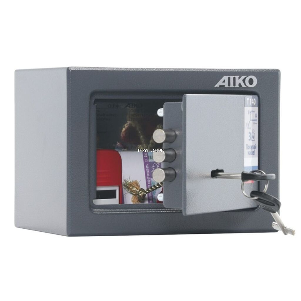 AIKO T-140 KL mebel seyfi – yığcam polad seyf, açar kilidi ilə