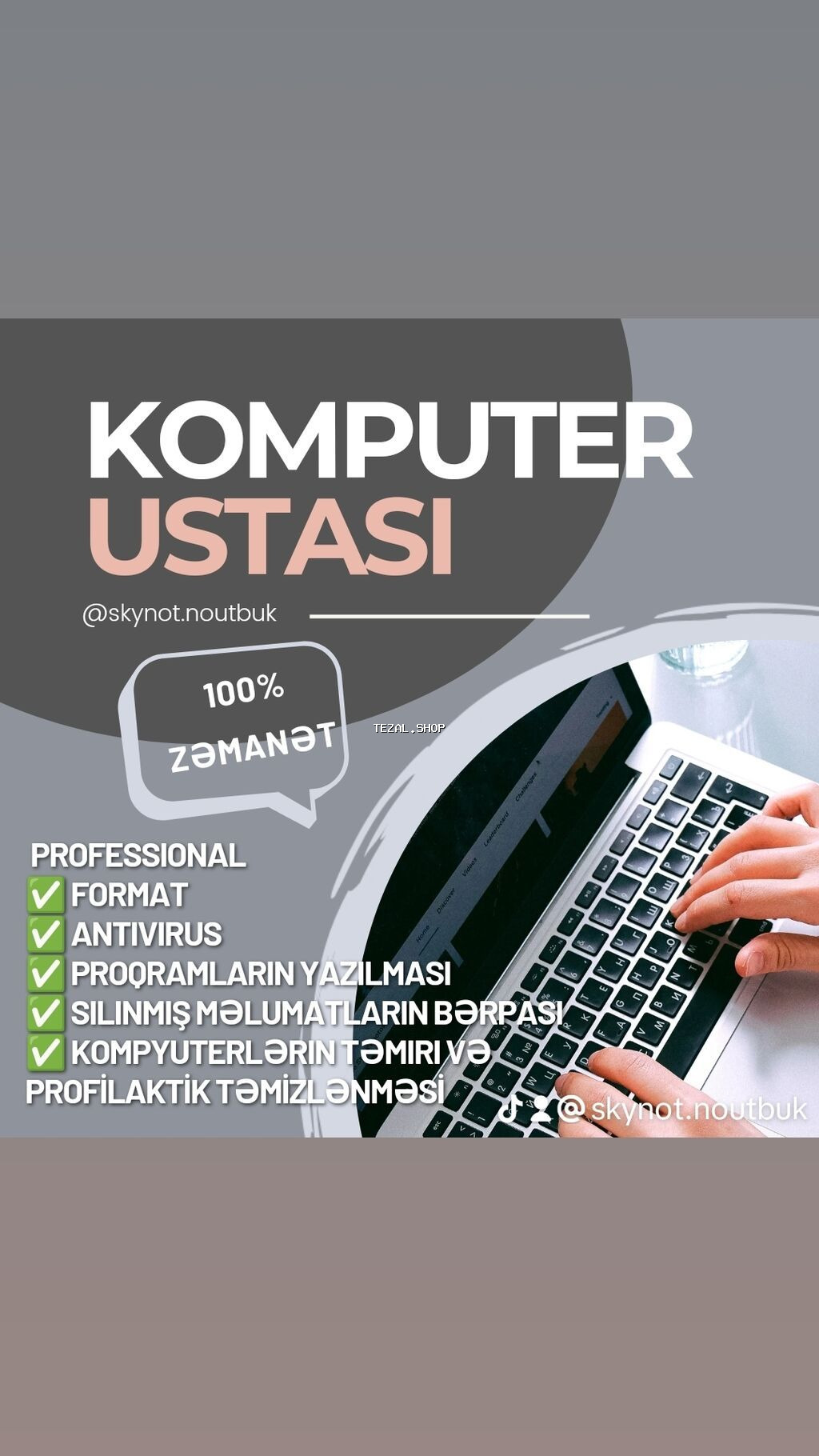 💻👍 SKYELECTRO KOMPUTER/NOUTBUK USTASI - 0773220022 whatsapp 💿 FORMAT - şəkil 4