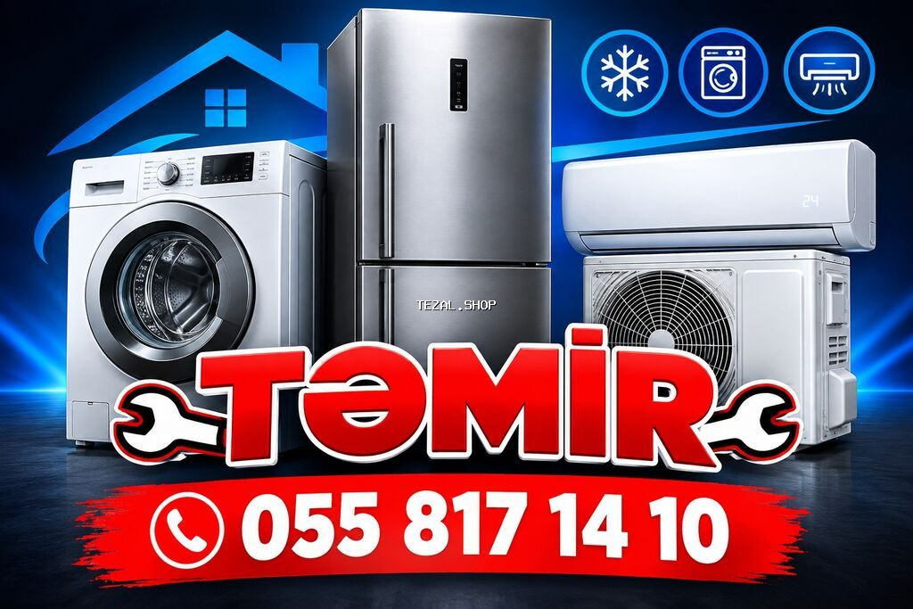 Məişət texnikasının peşəkar təmiri xidməti - Soyuducu, paltaryuyan və