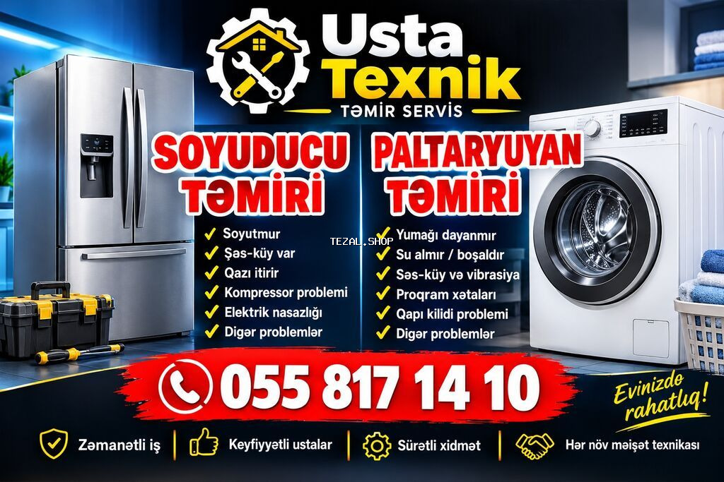 Usta Texnik – məişət texnikasının peşəkar təmiri Xidmətlər: - - şəkil 2