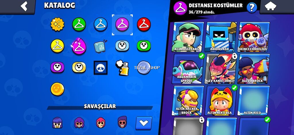 Brawl Stars hesabı – yüksək səviyyəli kosmetika və resurslarla - - şəkil 5