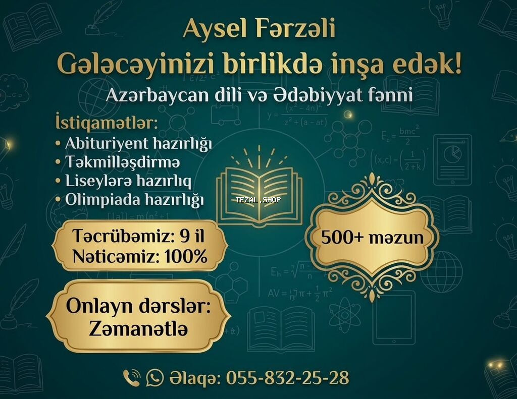 Repetitor, Ədəbiyyat, Azərbaycan dili, Abituriyent hazırlığı