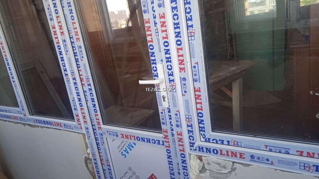 Yeni İkiqat şüşə paketi Plastik pəncərə, Еni: 140 sm, Uzunluğu: 160 sm, Pulsuz quraşdırma - şəkil 2