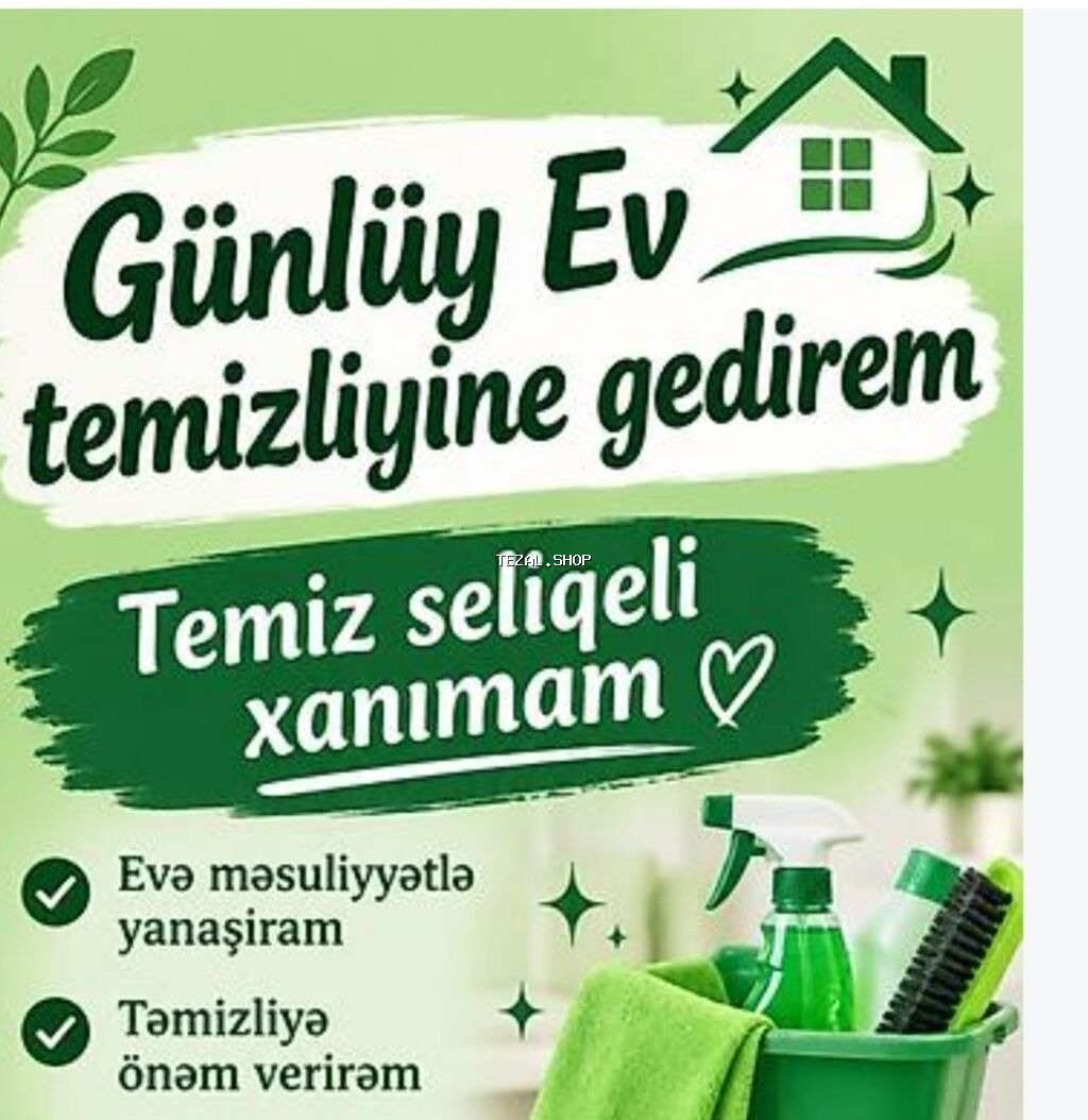 Təmizlik | Evlər | Ümumi təmizlik Bakı — TezAl.shop