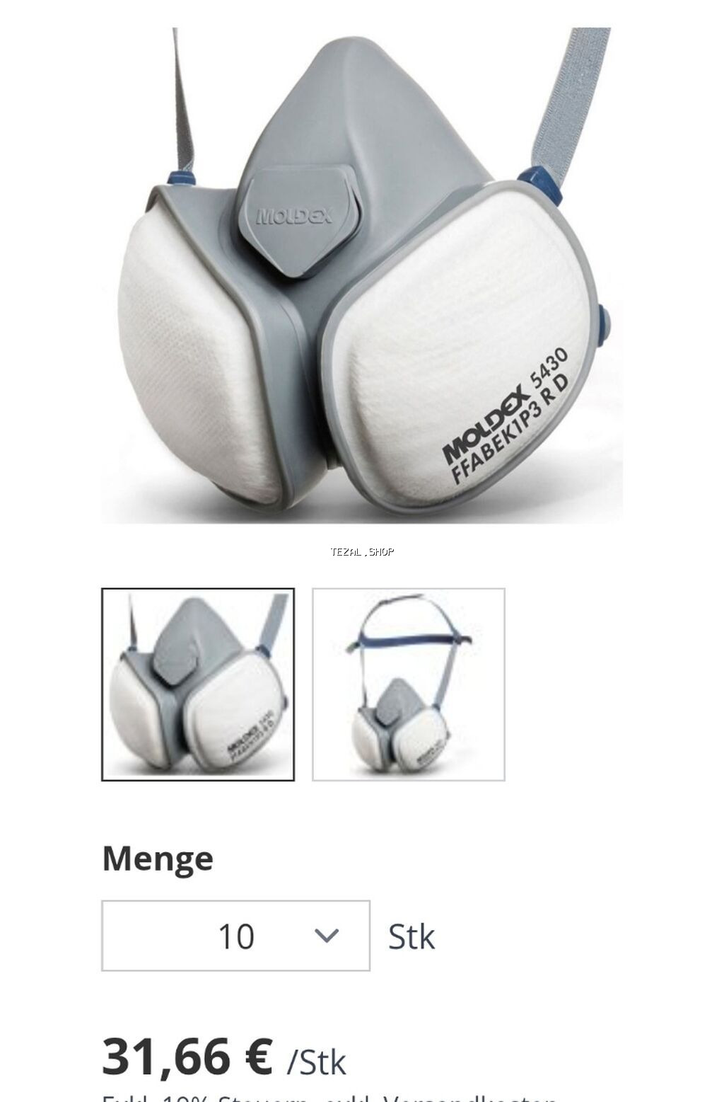 MOLDEX 5430 CompactMask – FFABEK1P3 R D yarımüz respiratoru - Model