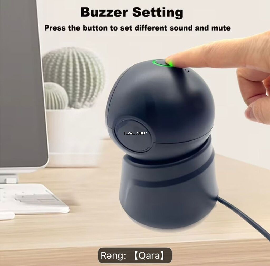 Masaüstü 2D/QR barkod oxuyucu – USB, Plug&Play - Rəng: Qara - - şəkil 5