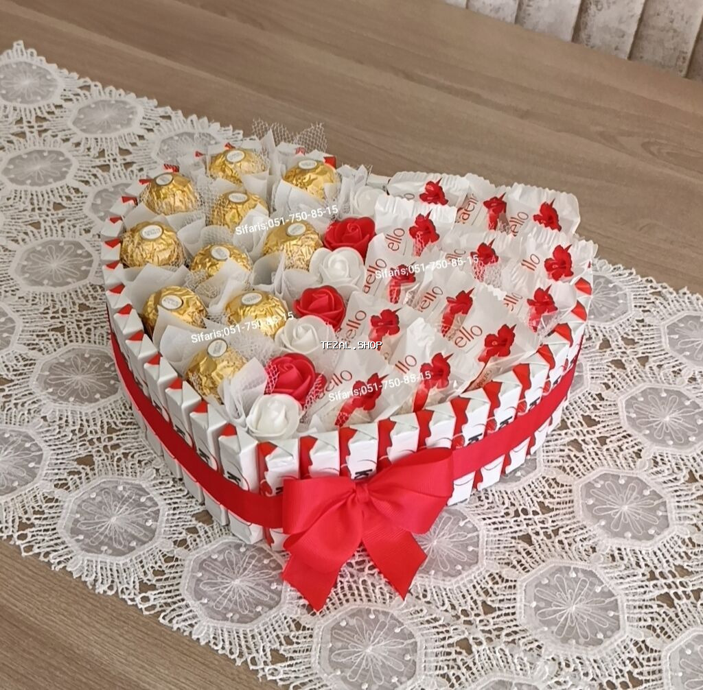 Kinder buketleri,kinder sebetleri,kinder boxlar sifarisle - şəkil 3