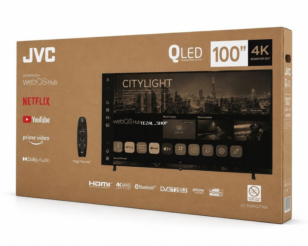 Yeni Televizor JVC QLED 75" 4K (3840x2160), Pulsuz çatdırılma