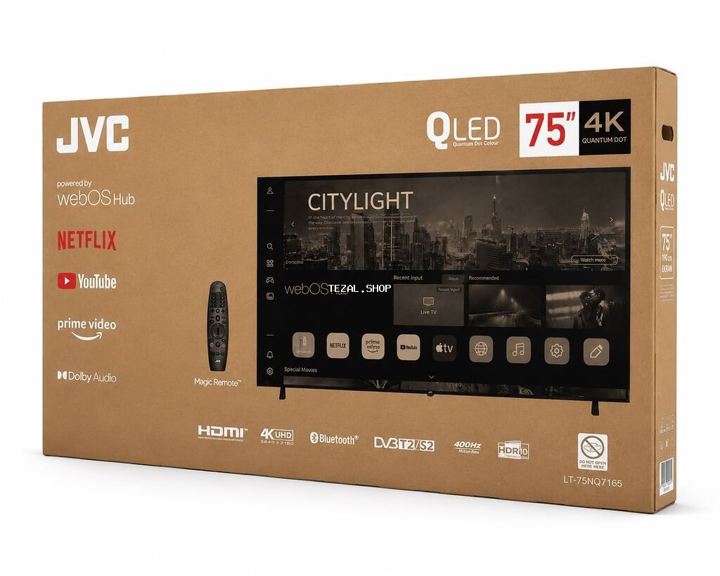 Yeni Televizor JVC QLED 75" 4K (3840x2160), Pulsuz çatdırılma - şəkil 2