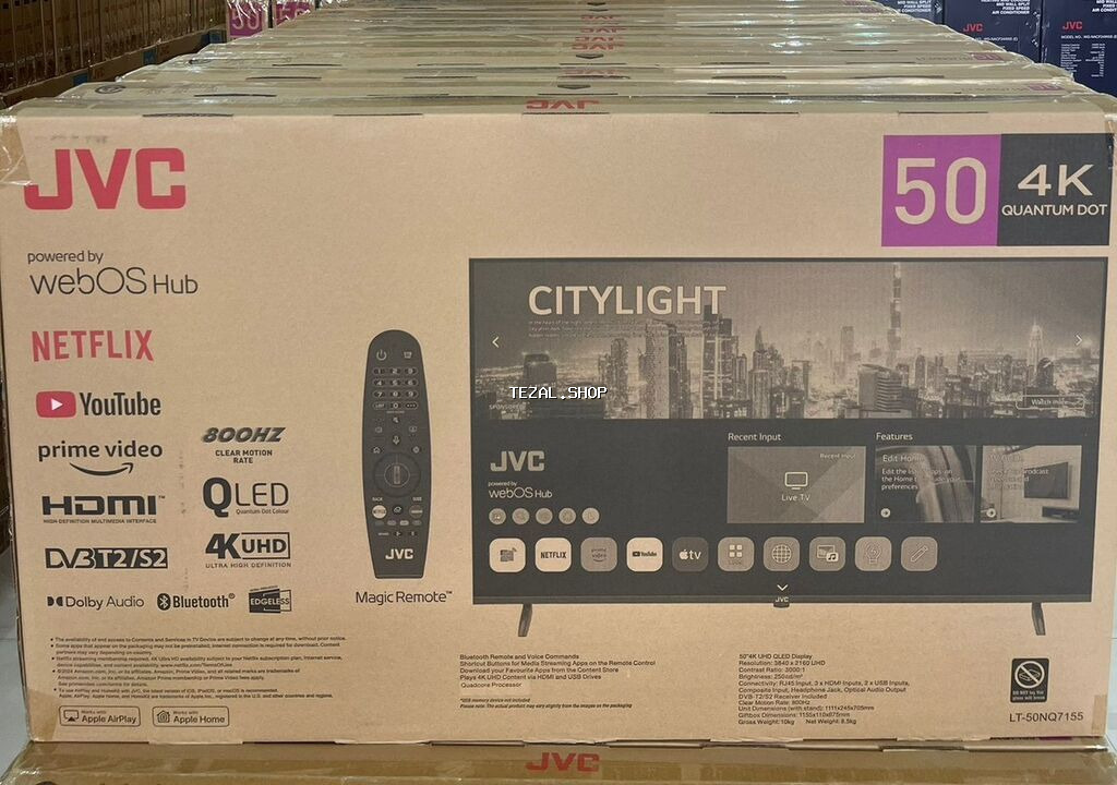 Yeni Televizor JVC QLED 32" 4K (3840x2160), Ödənişli çatdırılma, Rayonlara çatdırılma - şəkil 2