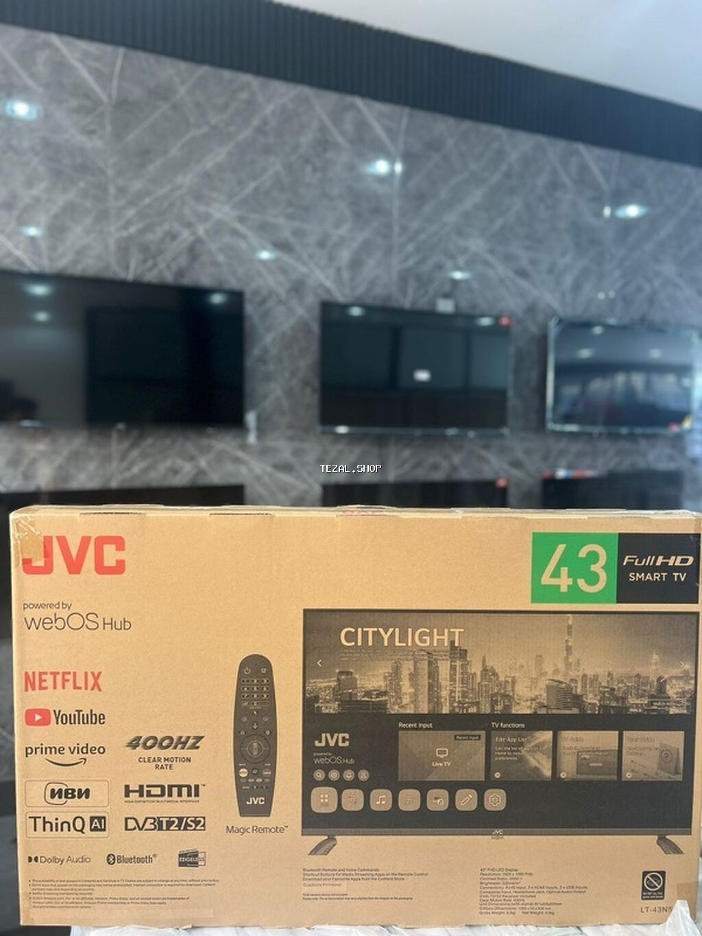 Yeni Televizor JVC QLED 32" 4K (3840x2160), Ödənişli çatdırılma, Rayonlara çatdırılma - şəkil 3