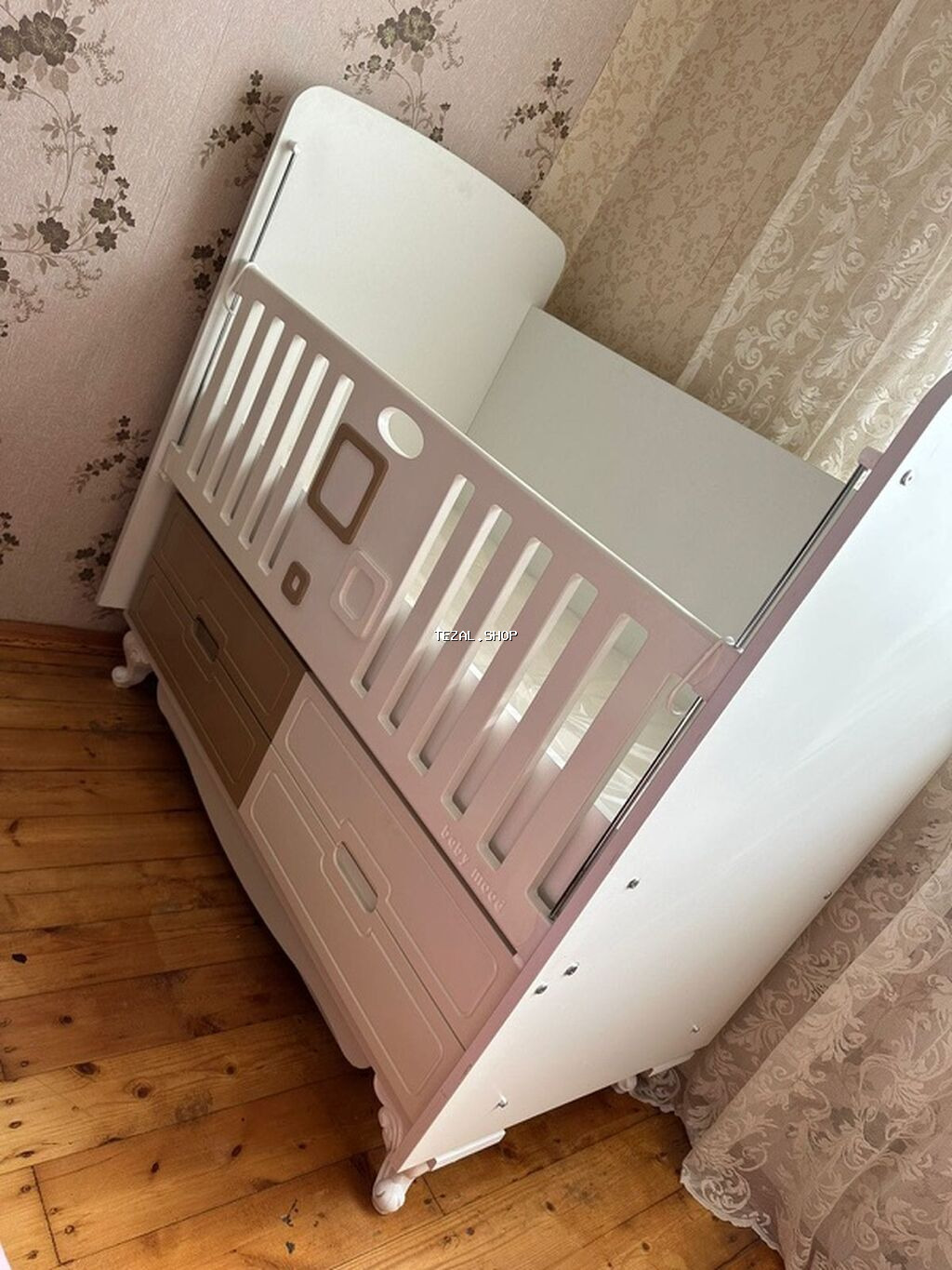 Uşaq beşiyi – “baby mood” model - Rəng: ağ və bej tonlarında kombinə - şəkil 2