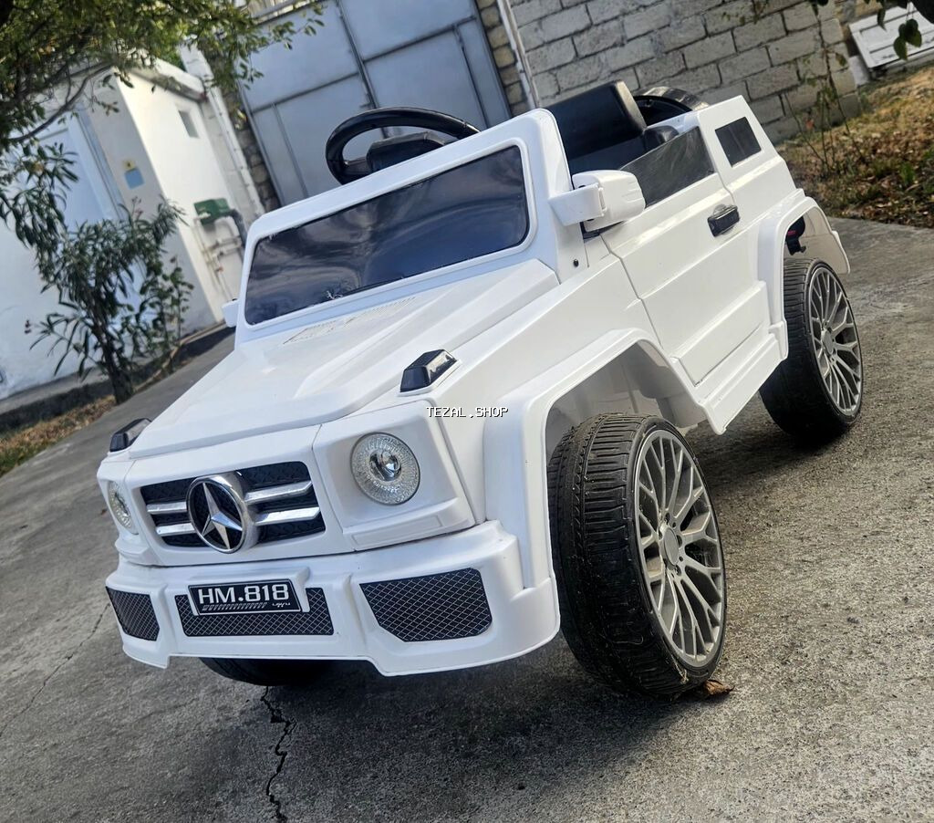 Uşaq elektrik maşını – ağ rəng, G-Class tərzində kuzov Xüsusiyyətlər