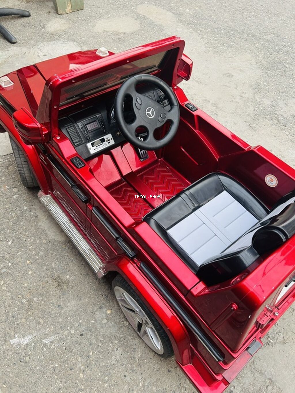 Uşaq üçün elektrikli maşın – G-class üslubunda, qırmızı metalik rəng - şəkil 3