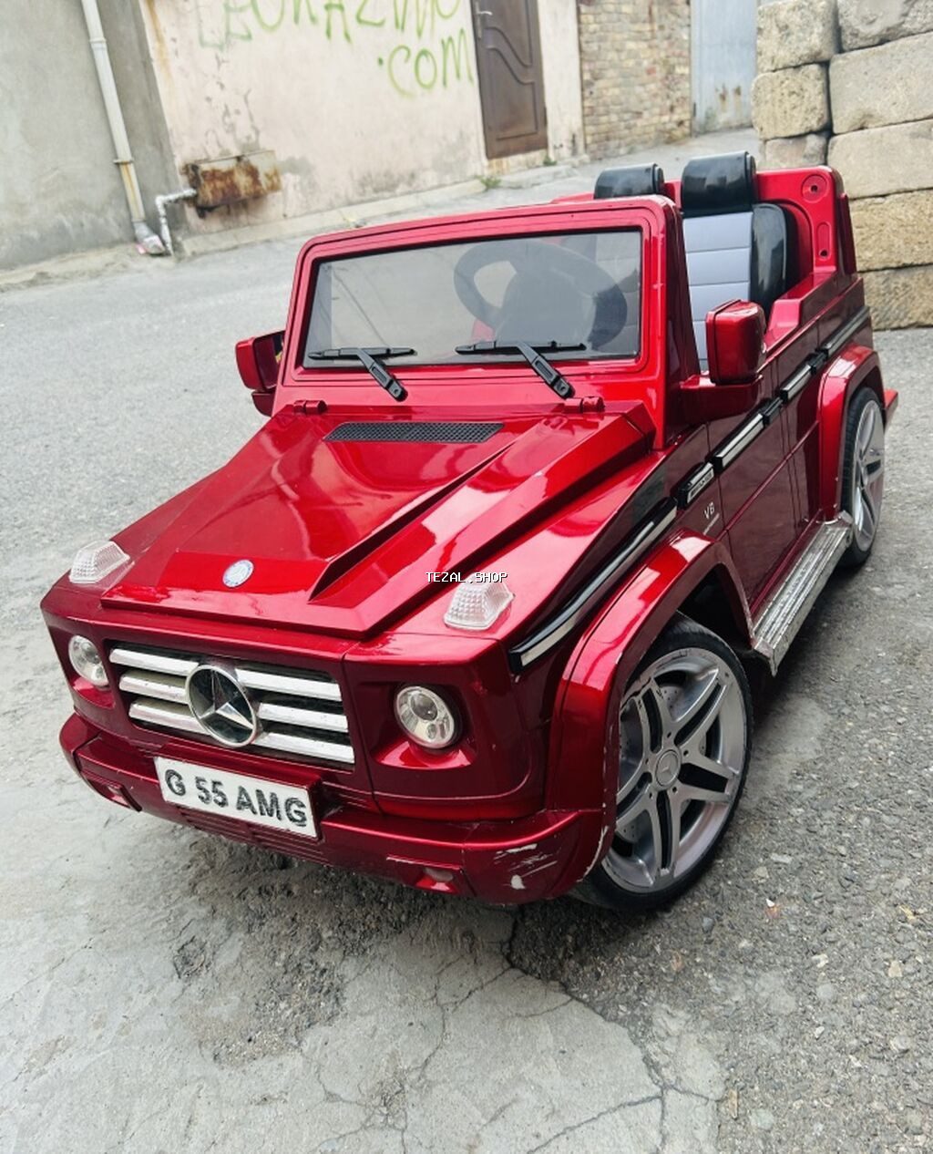 Uşaq üçün elektrikli maşın – G-class üslubunda, qırmızı metalik rəng - şəkil 4