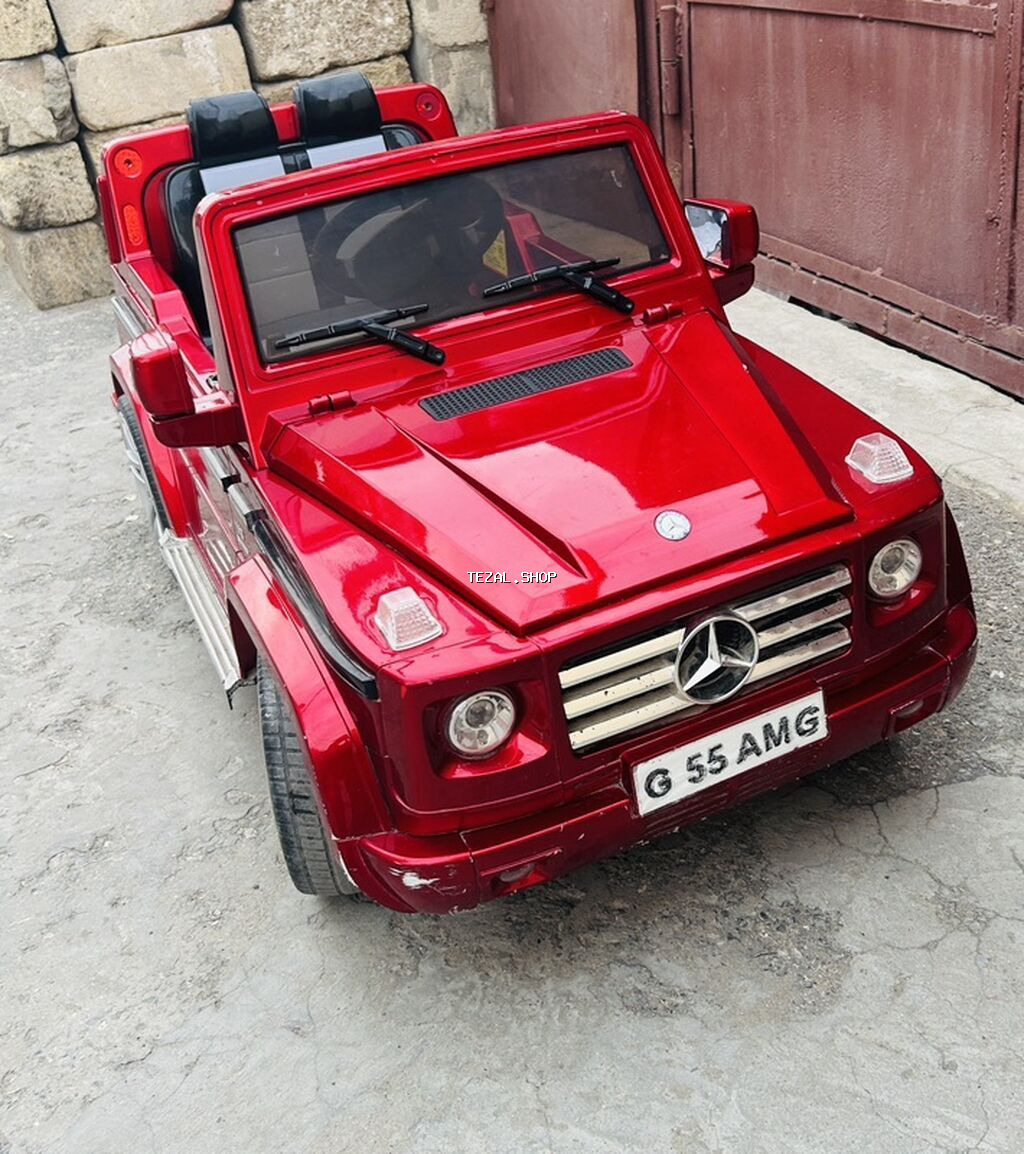 Uşaq üçün elektrikli maşın – G-class üslubunda, qırmızı metalik rəng - şəkil 5