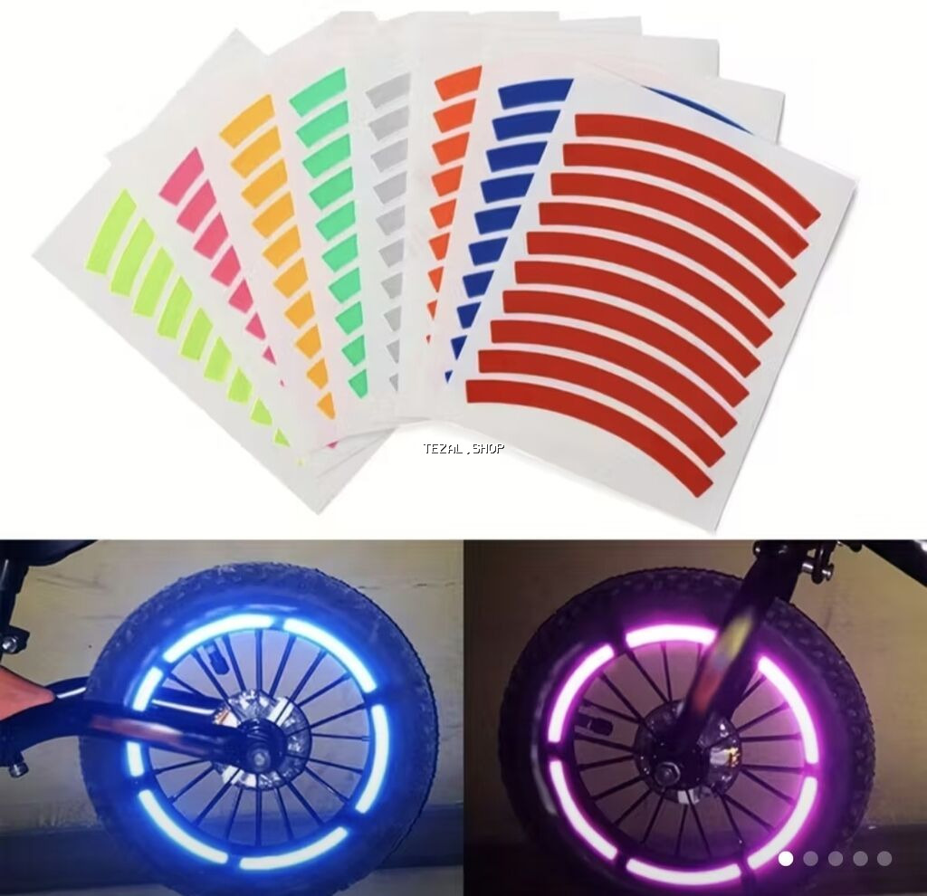 Velosiped təkəri üçün reflektor yapışdırıcı zolaqlar Məhsul təsviri