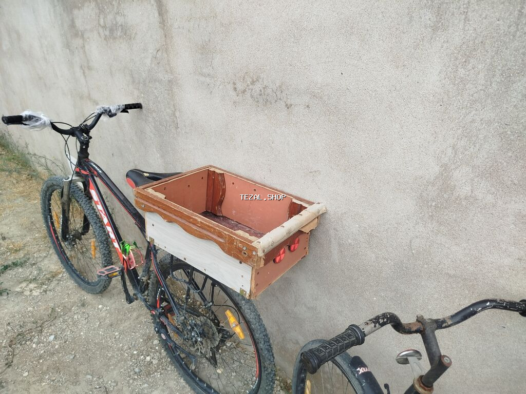 Velosiped üçün arxa yüklük qutusu - Material: taxta konstruksiya