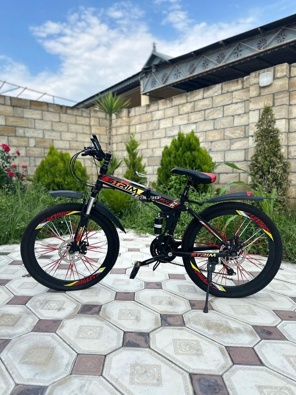 STRIM V520 qatlanan dağ velosipedi - Qatlanan alüminium/metal korpus - şəkil 3