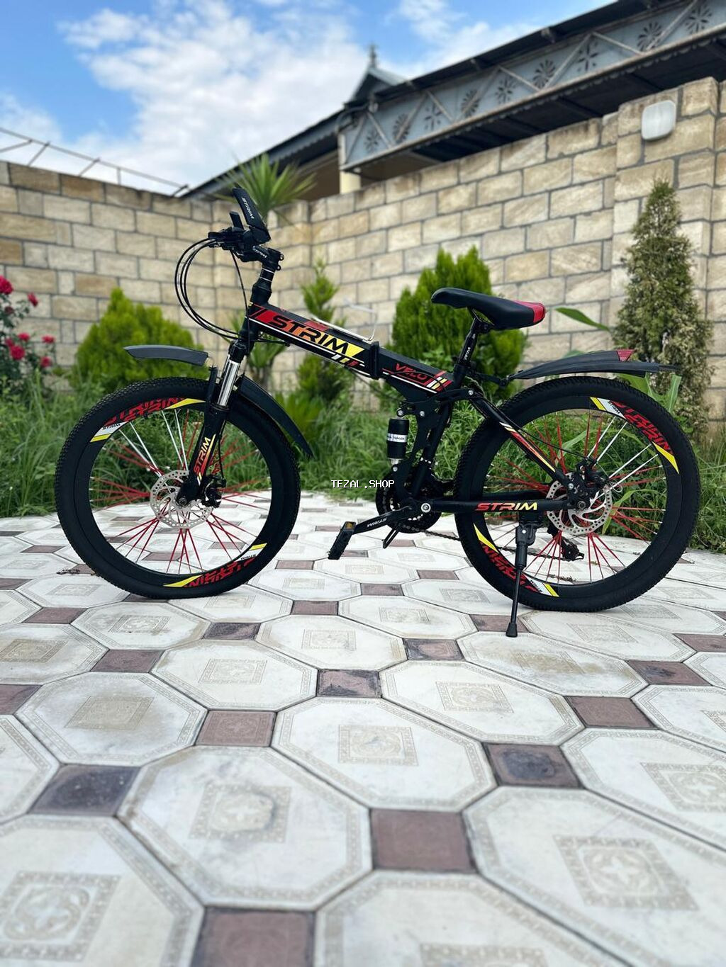 STRIM V520 qatlanan dağ velosipedi - Qatlanan alüminium/metal korpus - şəkil 4