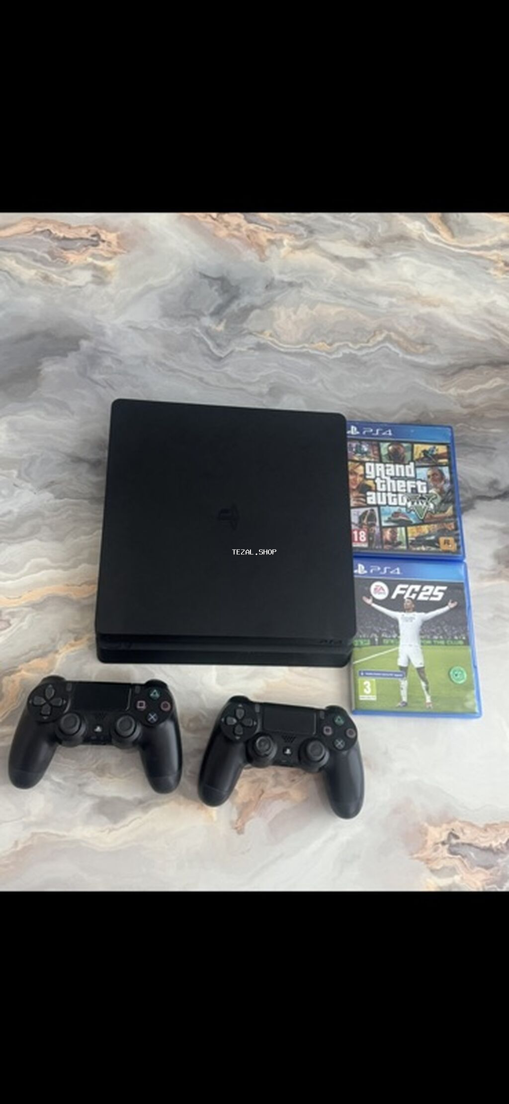 PlayStation 4 Slim oyun konsolu paketi
 2pult və oyunlar 13:52versiyaö Bakı — TezAl.shop