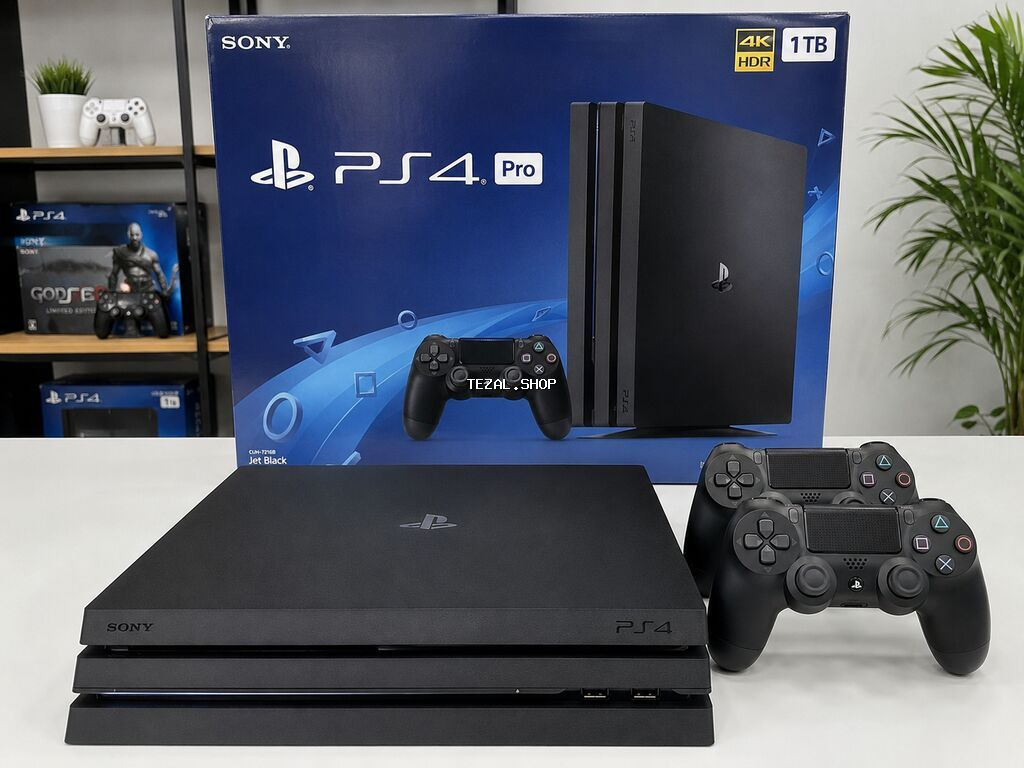 Sony PlayStation 4 Pro – 1TB (Jet Black) Butun mehsullar qutuda - şəkil 2