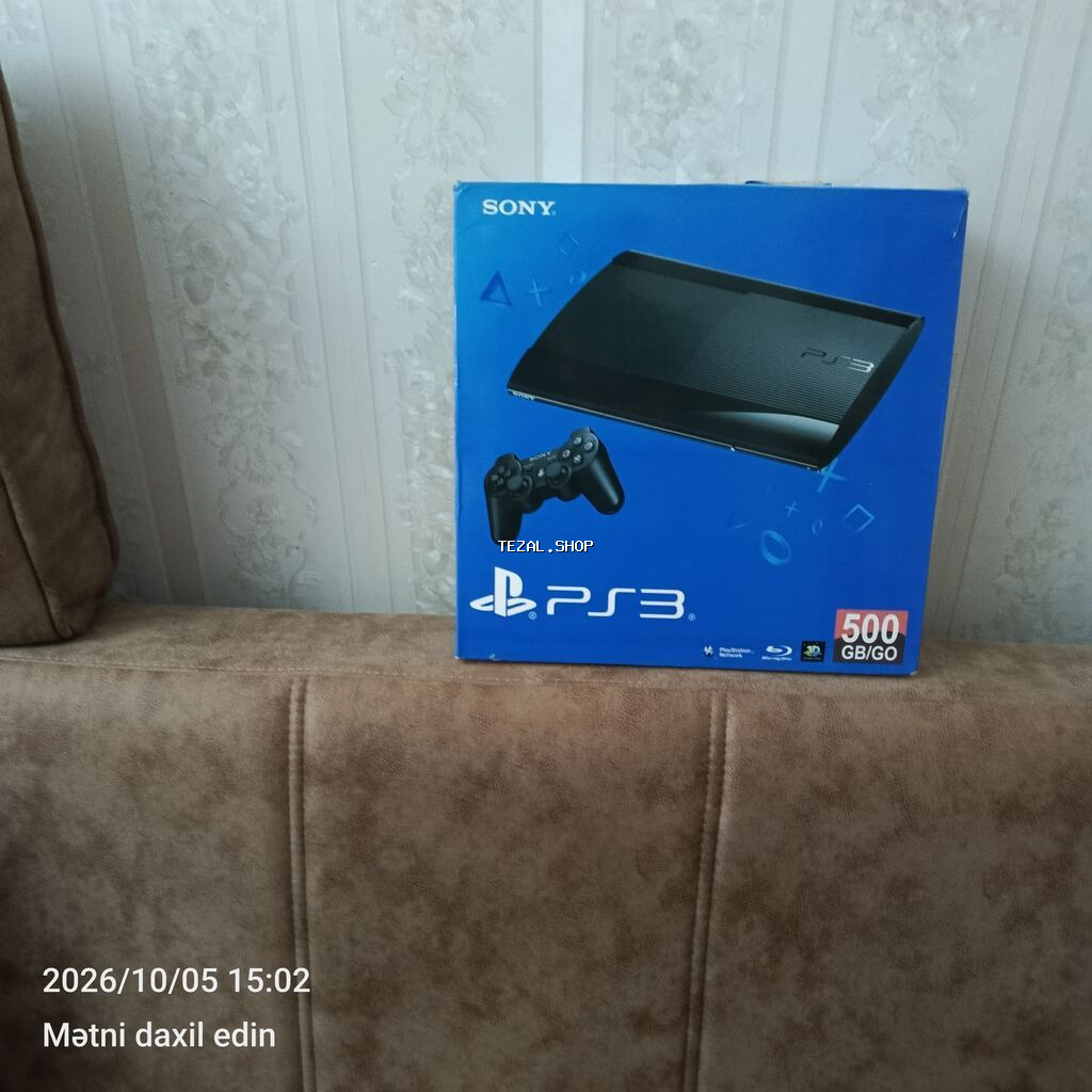 Sony PlayStation 3 (PS3) – 500 GB - Rəsmi PS3 Super Slim model (qutu