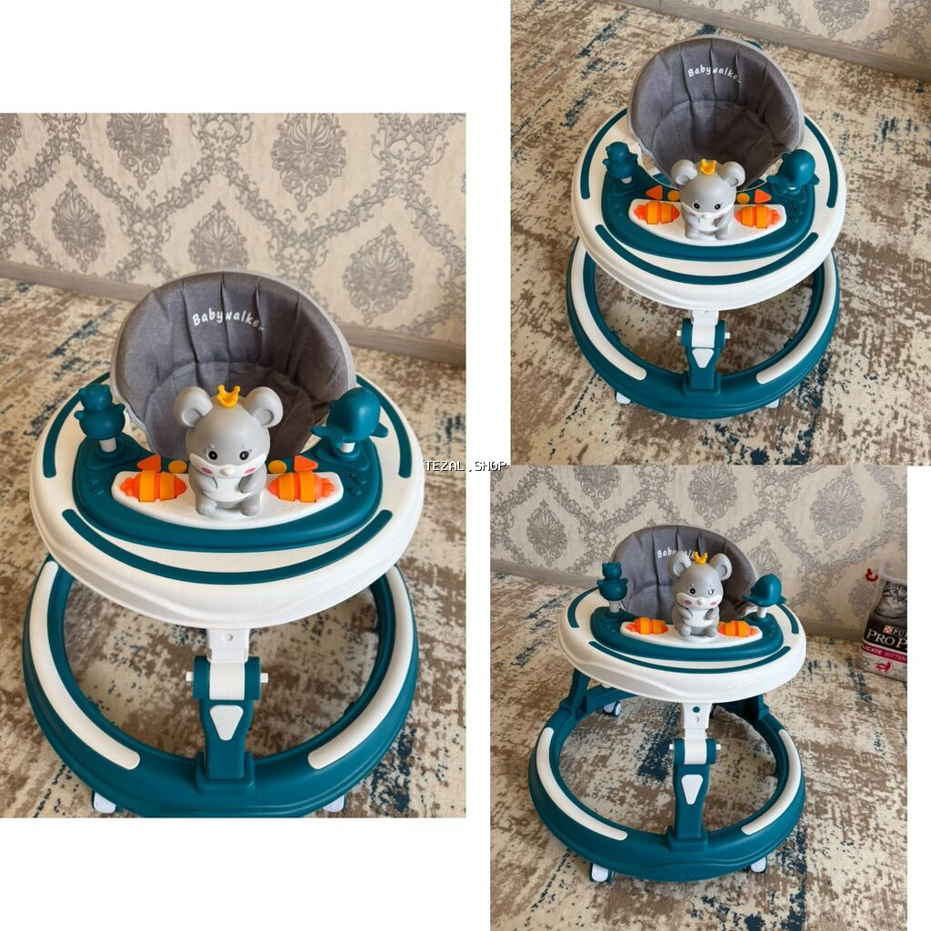 Xadinok (uşaq yerişi) – “Babywalker” model - Rəng: tünd yaşıl-ağ