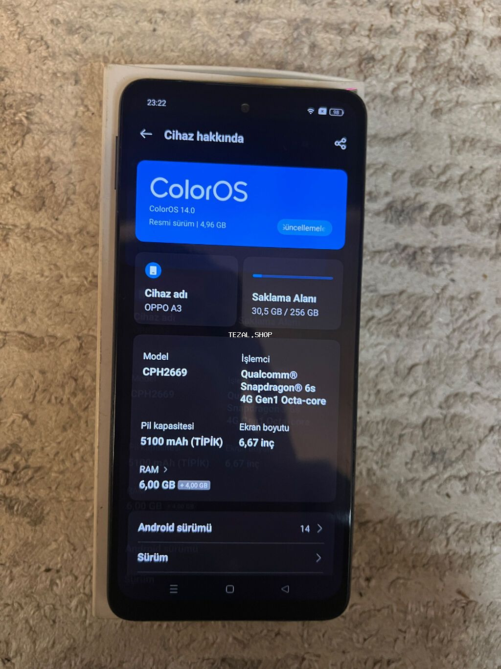 Oppo A3, 256 GB, rəng - Qara, Face ID - şəkil 5
