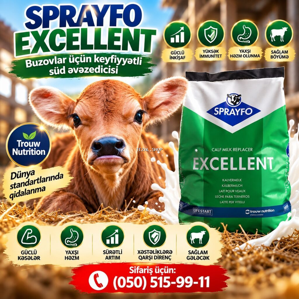 SPRAYFO Exellent – Buzovlar üçün quru süd / süd / süd qurusu / buzov