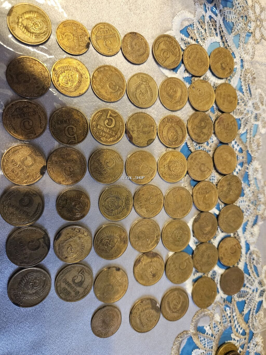 Sovet dövrünə aid xırda pul kolleksiyası – 5 kopeek və 2 kopeek