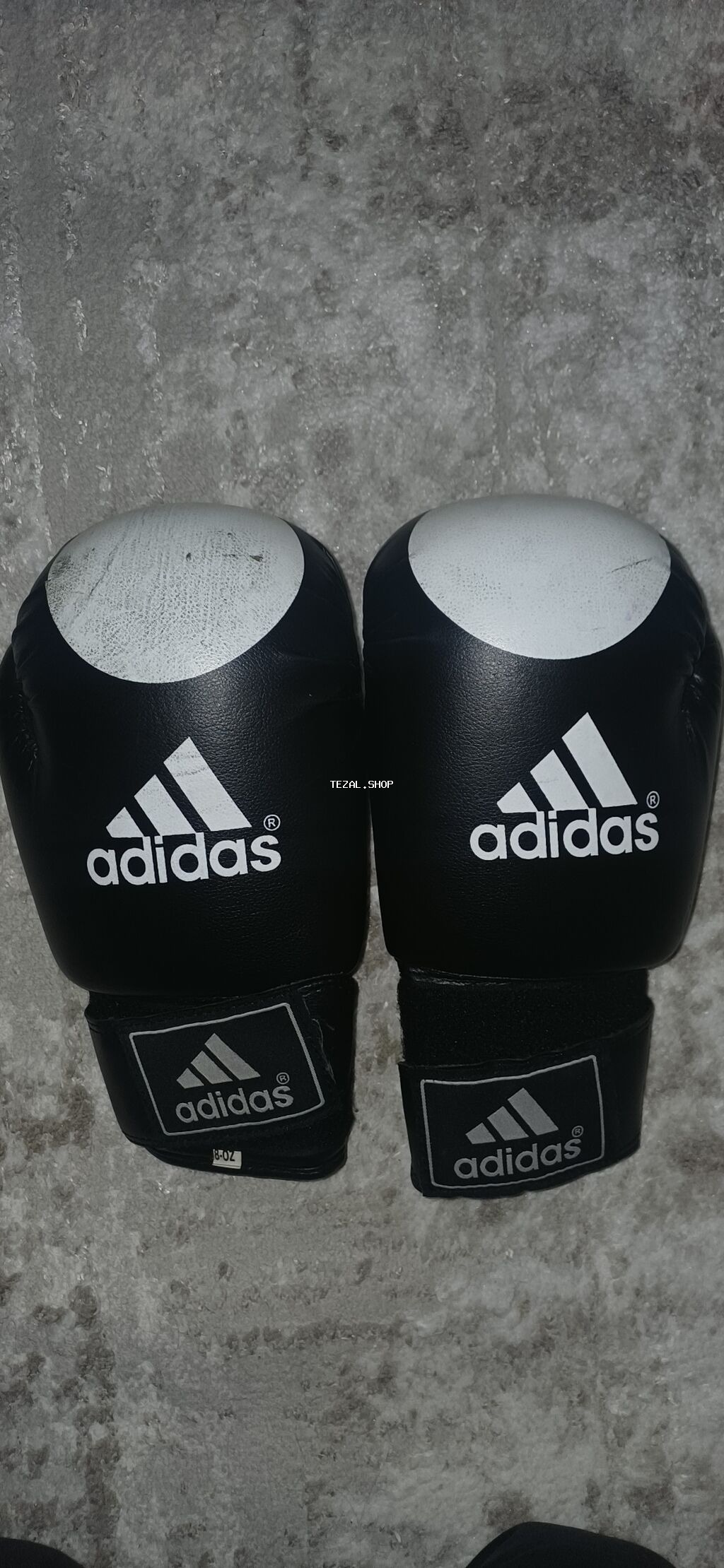Adidas boks/üz döyüş əlcəkləri - Rəng: qara-ağ - Brend loqolu klassik