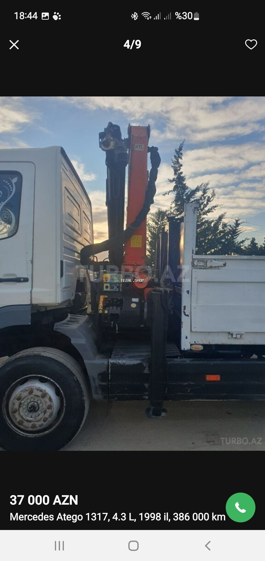 Mercedes-Benz Atego 1317 yük maşını - İl: 1998 - Mühərrik: 4.3 L - şəkil 4