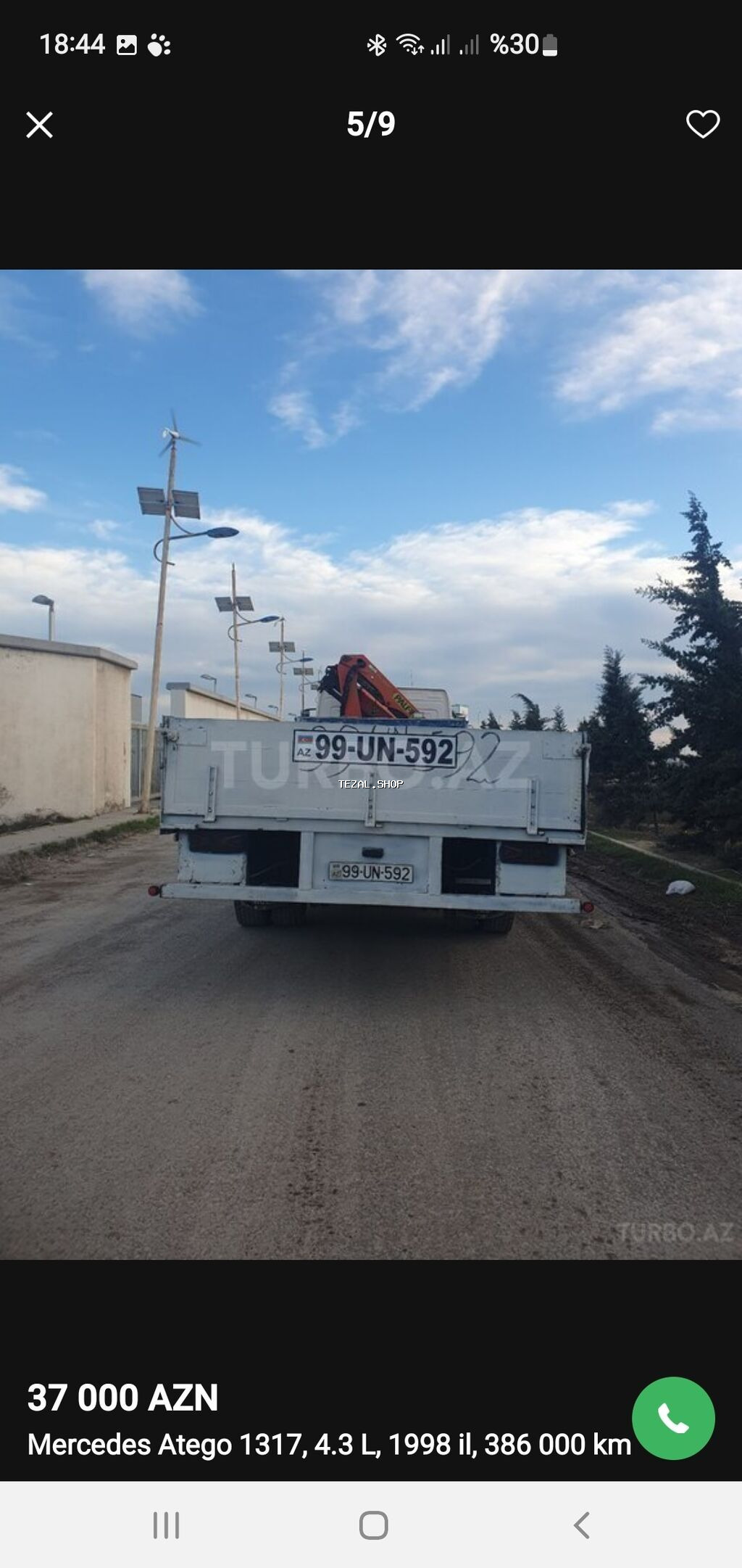 Mercedes-Benz Atego 1317 yük maşını - İl: 1998 - Mühərrik: 4.3 L - şəkil 5