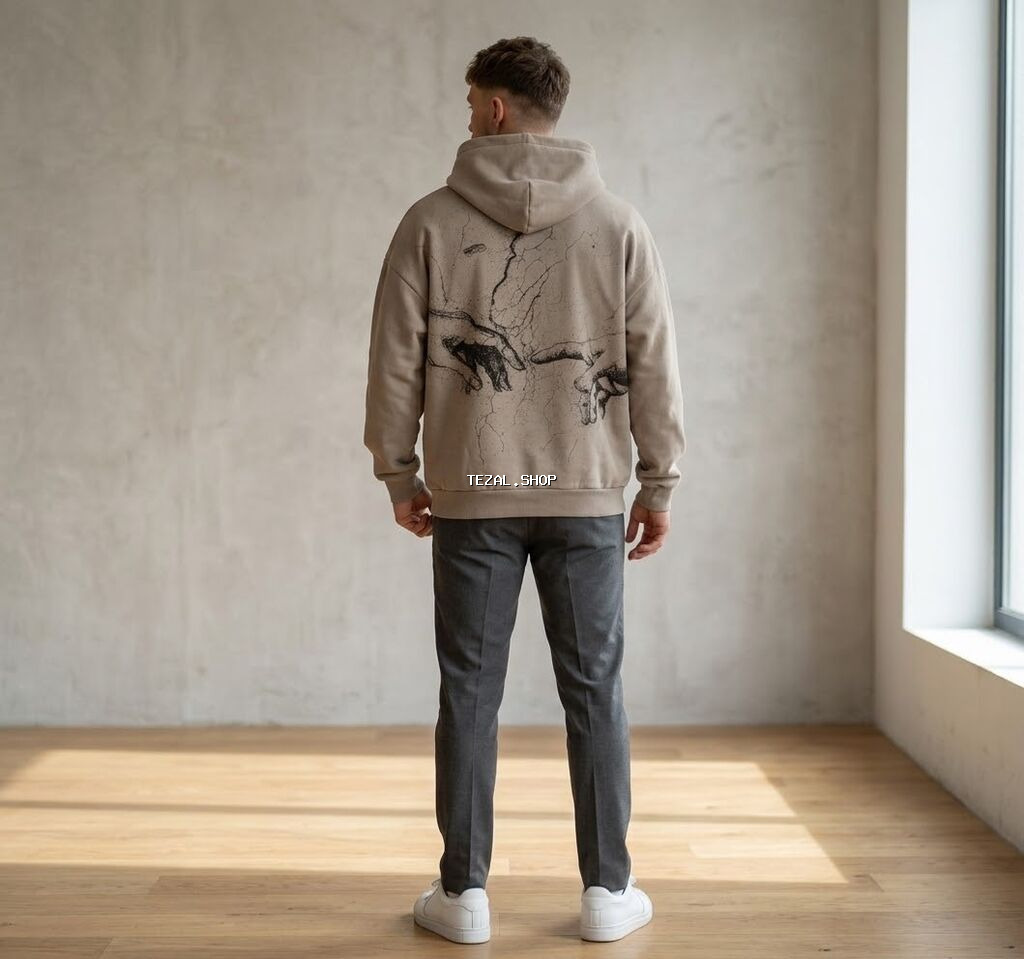Svitşot, PULL&BEAR, M, rəng - Bej - şəkil 2