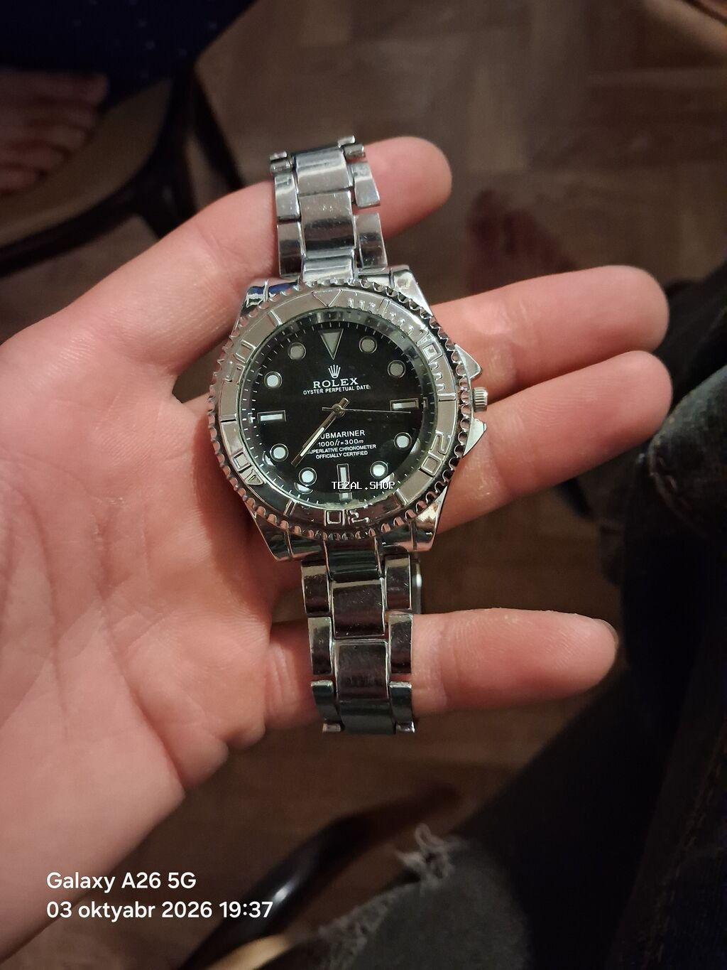 İşlənmiş, Qol saatı, Rolex, rəng - Gümüşü