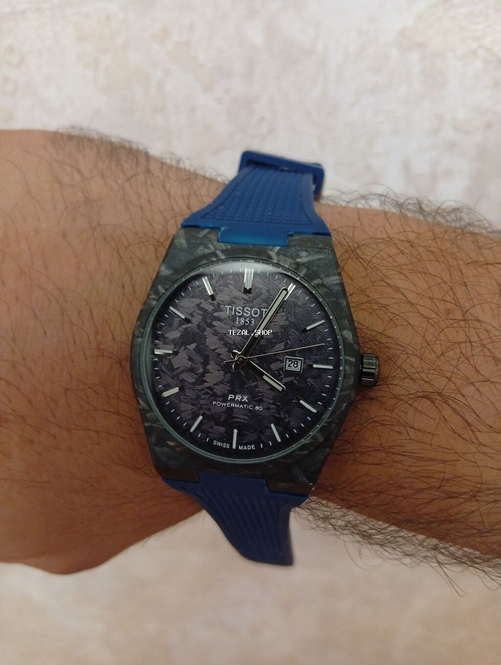 Yeni, Qol saatı, Tissot, rəng - Göy - şəkil 5