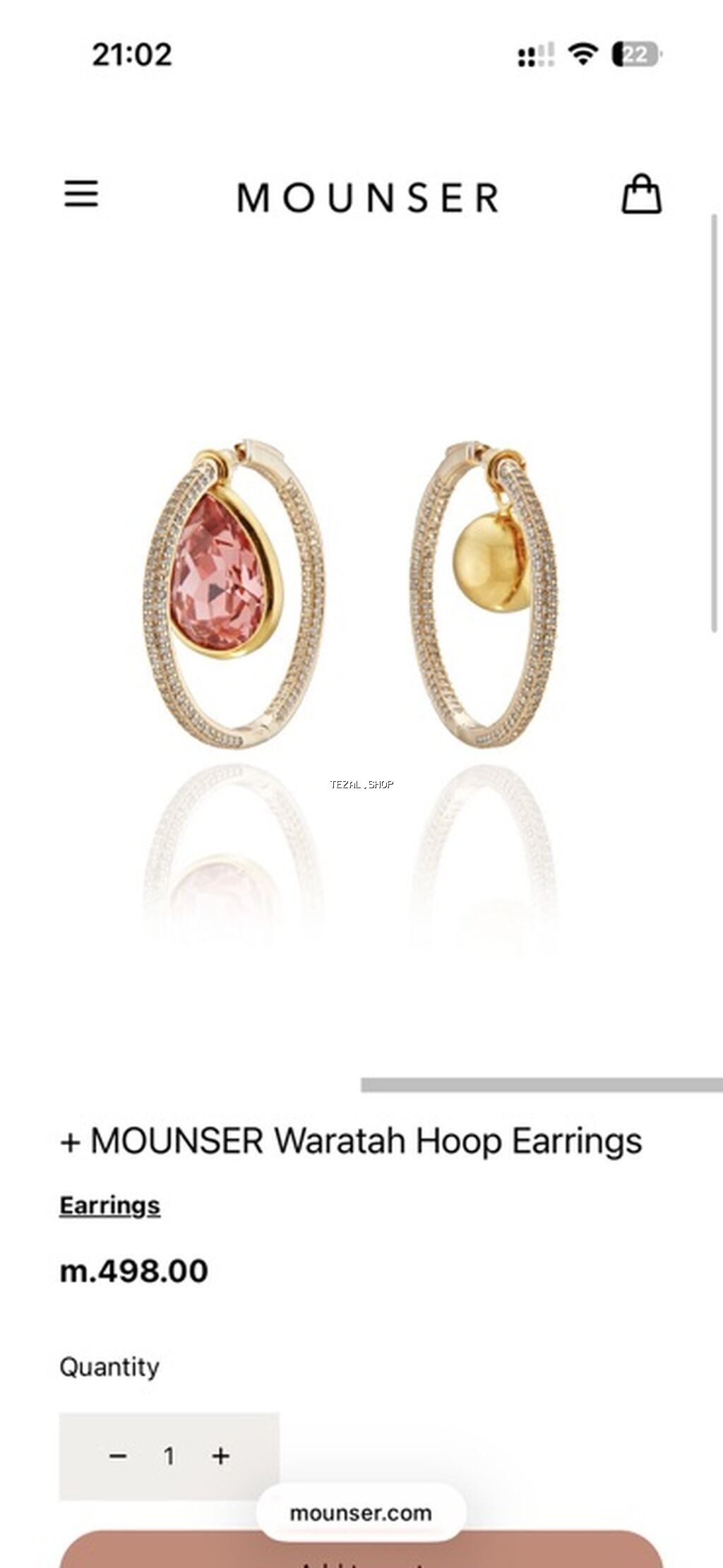 MOUNSER Waratah Hoop Earrings – sırğa - Brend: MOUNSER - Model