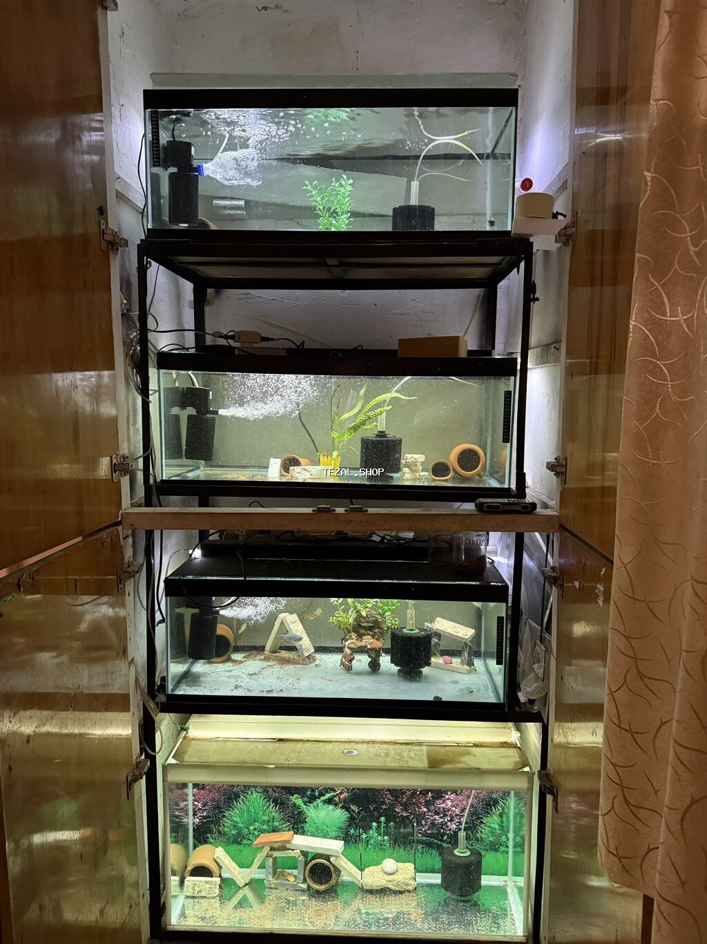 Dördbucaq akvarium, Boş, 190 l, Ünvandan götürmə