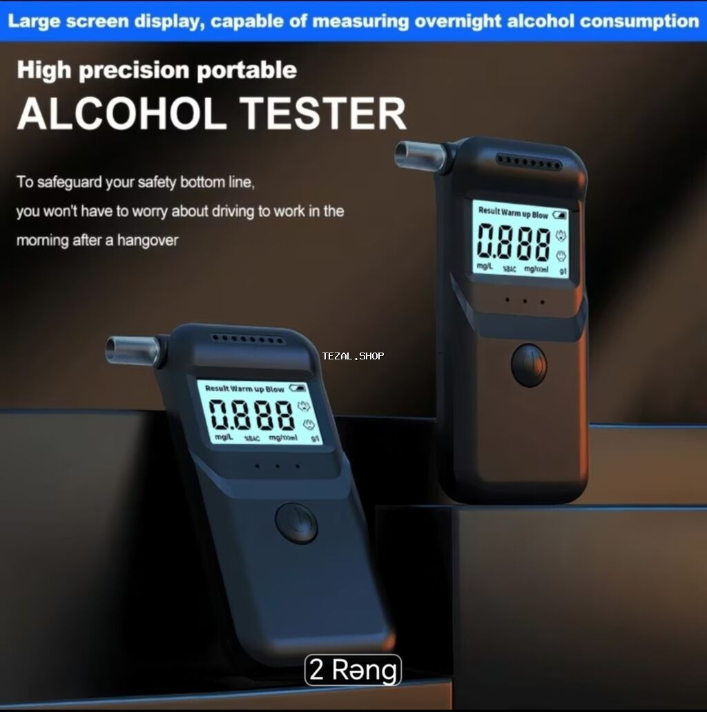 Yüksək dəqiqlikli portativ alkoqol ölçən cihaz - Nəfəs analizinə - şəkil 4
