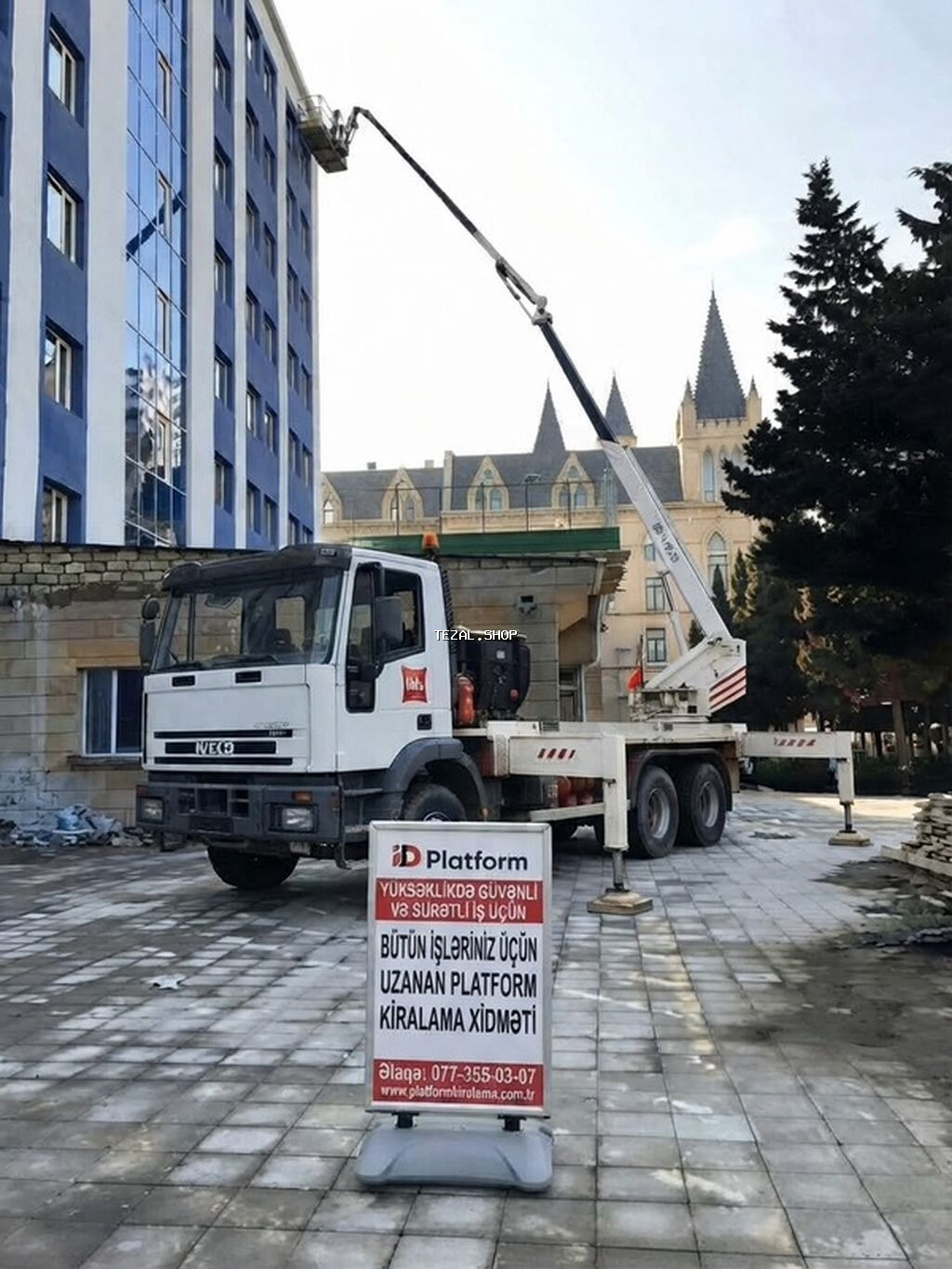 36 metrlik Uzanən platforma icarəsi – yüksəklikdə təhlükəsiz və