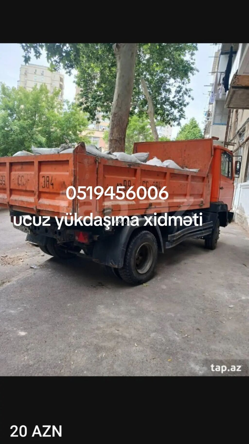 Bütün növ yüklərin daşınması xidməti bütün növ tullantı və zibillərin