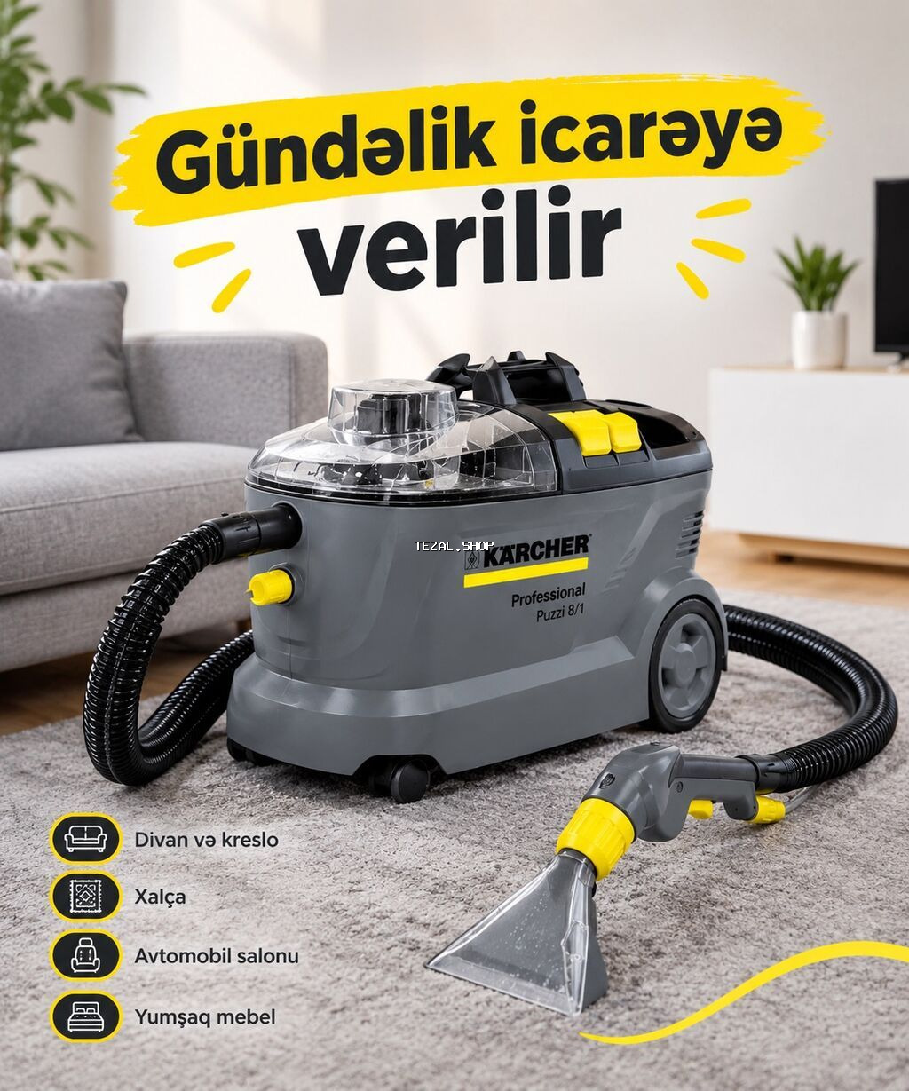 Kärcher Professional Puzzi 8/1 xalça və yumşaq mebel yuma-aparıcı -