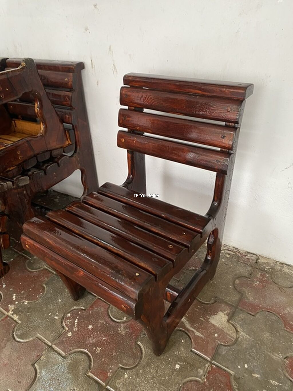 Taxta (ağac) bağ-mebel dəsti - Material: bərk ağacdan hazırlanmış - şəkil 2