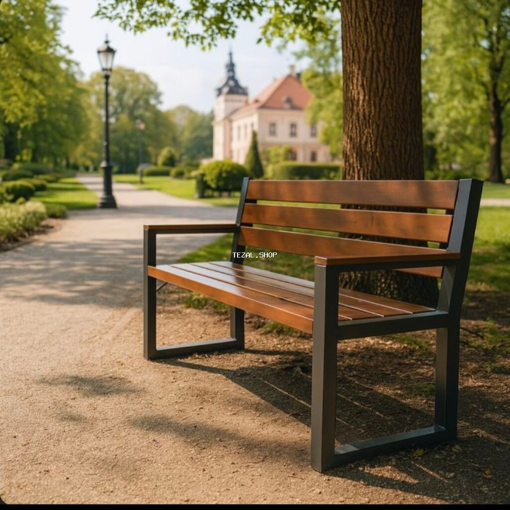 Metall karkaslı küçə/park skamyası - Material: Toz boya ilə qorunan