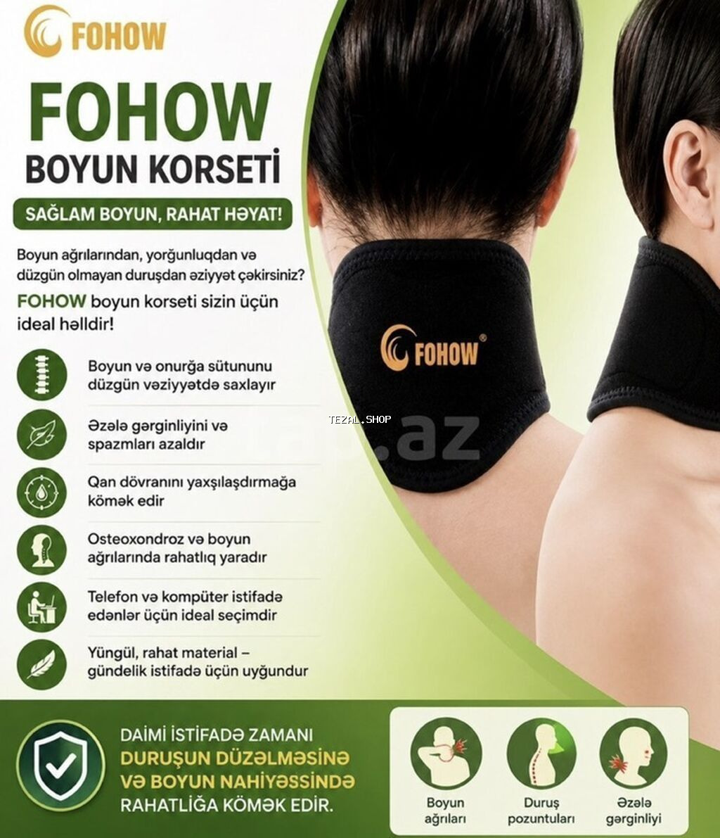 FOHOW Boyun Kəməri / Boyun Korseti (isidilən, daşlı – Original) - şəkil 2