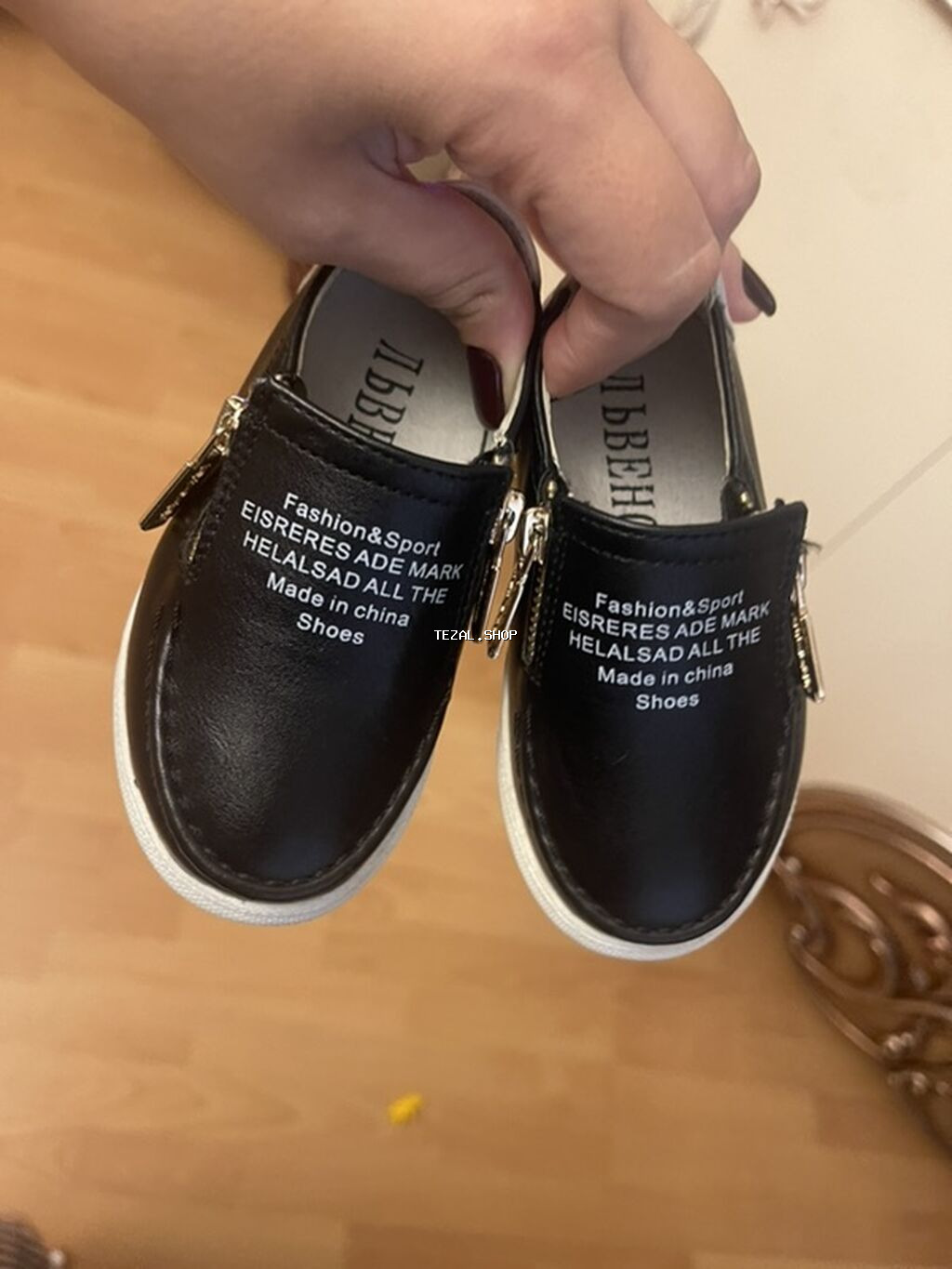 Uşaq ayaqqabısı – qara rəngli, slip-on model - Material: süni dəri