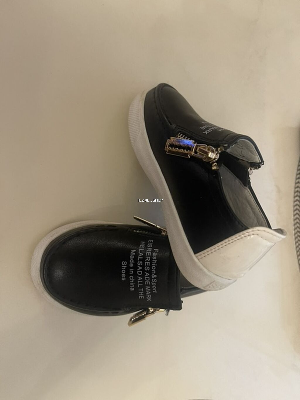Uşaq ayaqqabısı – qara rəngli, slip-on model - Material: süni dəri - şəkil 5