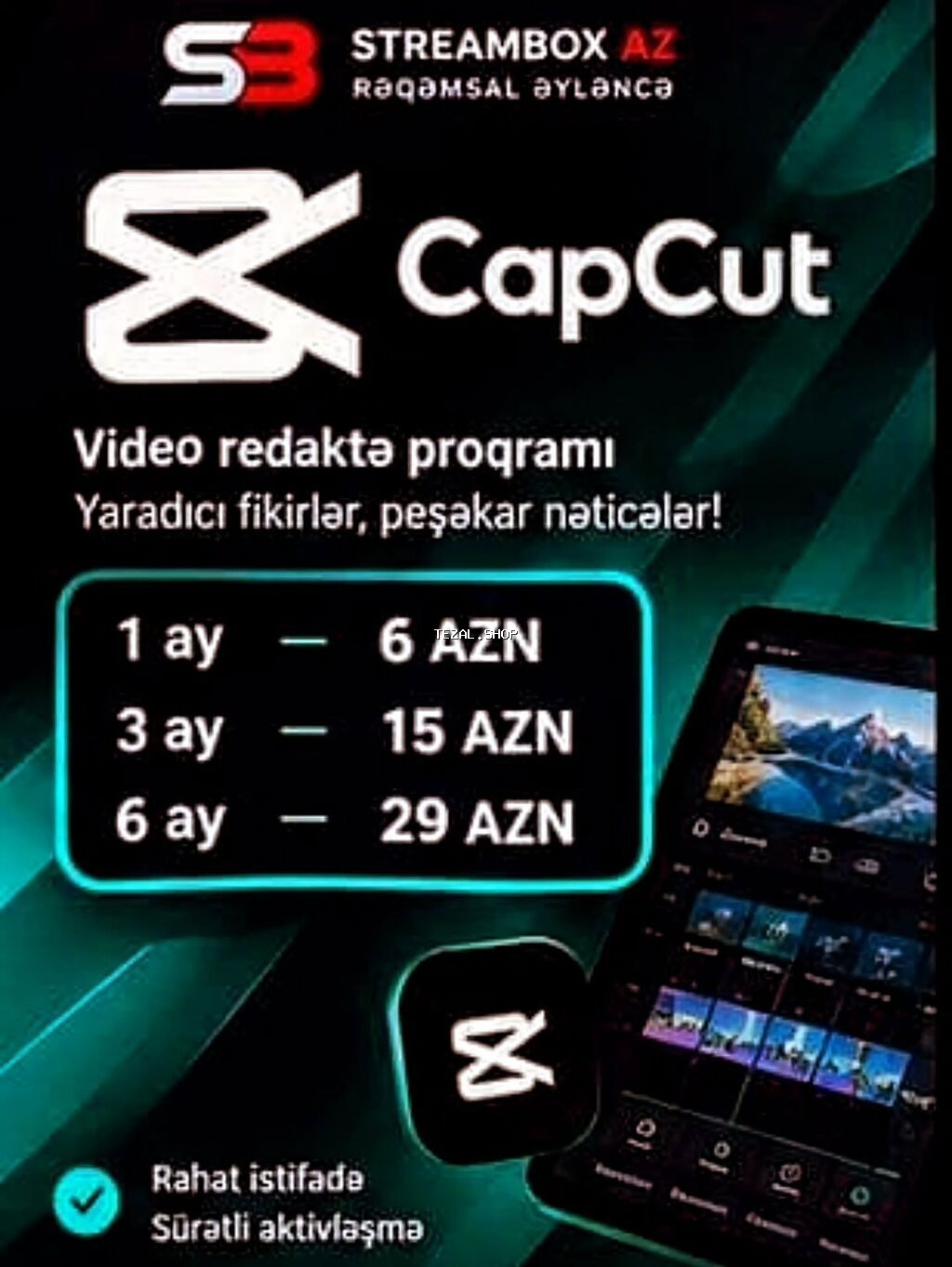 CapCut – video redaktə proqramı abunəliyi - Yaradıcı fikirlər